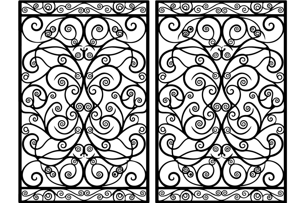 Decorative Iron Grill Scroll Panel, an Object Graphic by Creativeshirt (Photo 6 of 18)