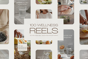 100 Wellness Reel Templates, a Social Media Template by Instprofi | Studio Estimo