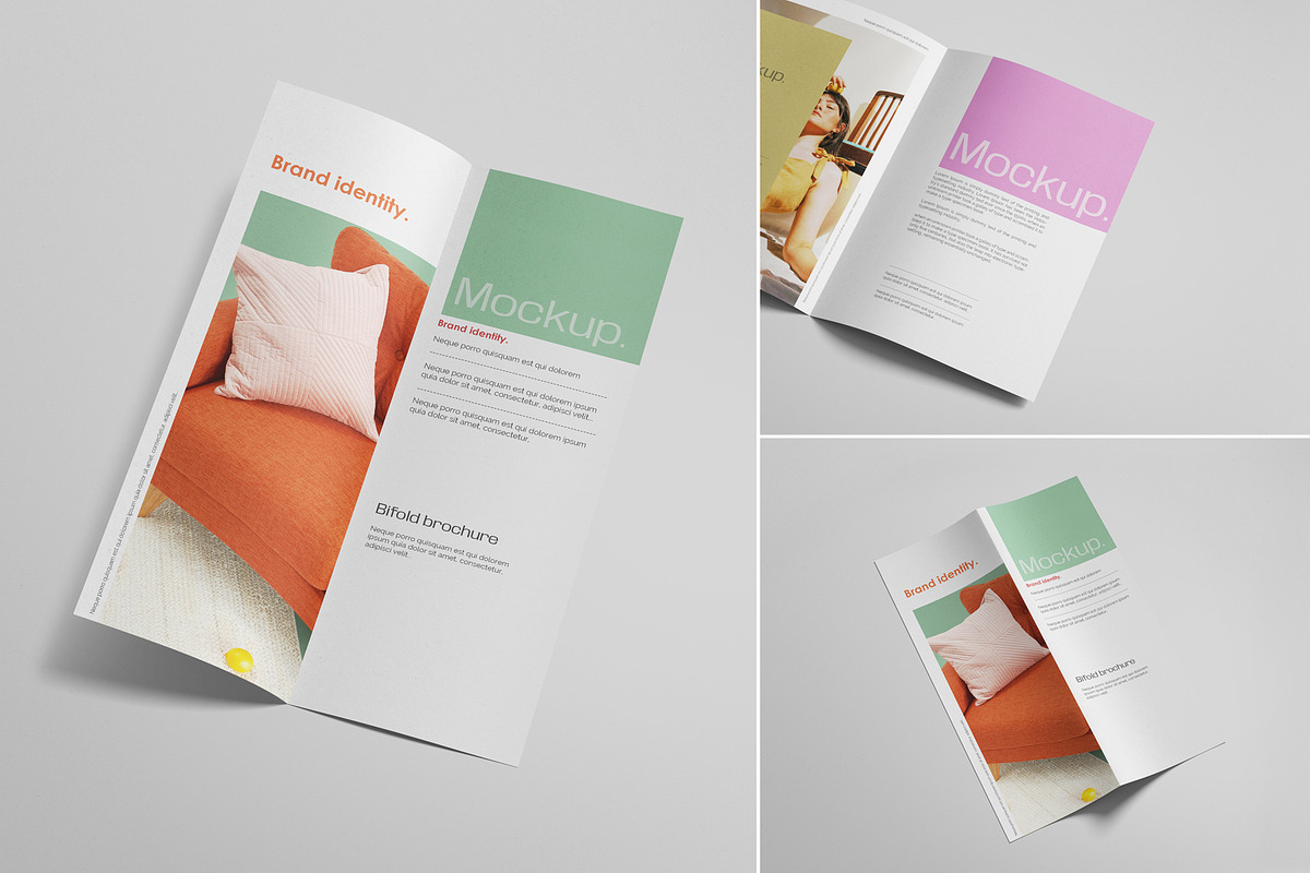 A4 Bifold Brochure Mockup, an Advertising Mockup by Tahtagraphic (Photo 1 of 9)