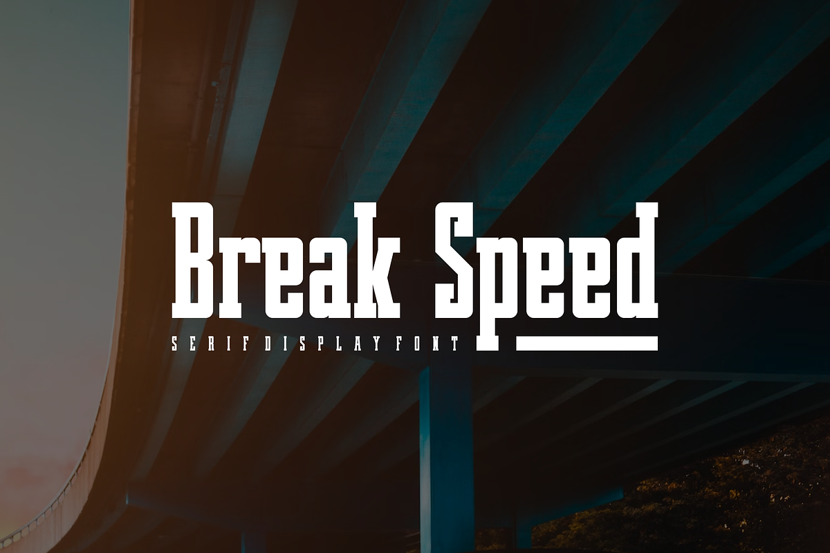BreakSpeed Font, a Serif Font by albert_kalingga (Photo 1 of 5)