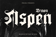 CS Aspen Drawn, a Blackletter Font by Craft Supply Co. (Thumbnail 1 of 8)