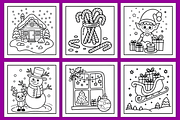 Merry Christmas Coloring Pages KDP, a Seasonal Illustration by Coco Bloom (Thumbnail 2 of 4)