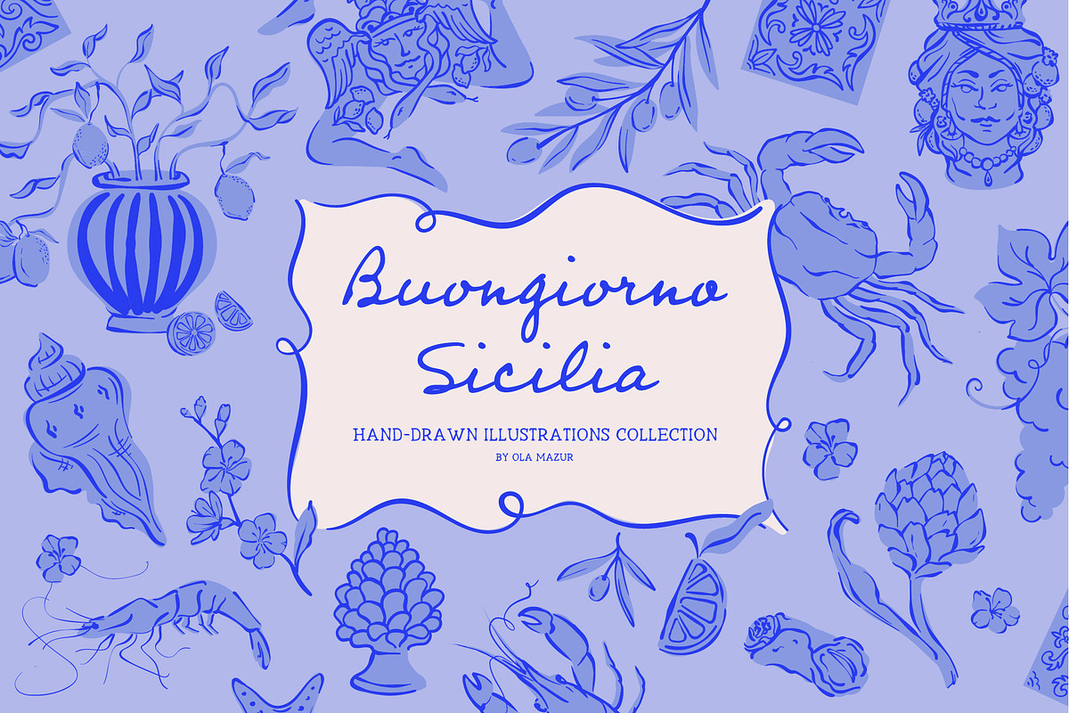 Buongiorno Sicilia | Illustrations, a Decorative Illustration by Ola_Mazur (Photo 1 of 10)