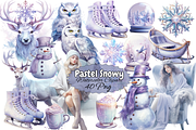 Pastel Snowy Watercolor Sublimation, an Object Illustration by Digital Xpress (Thumbnail 1 of 3)