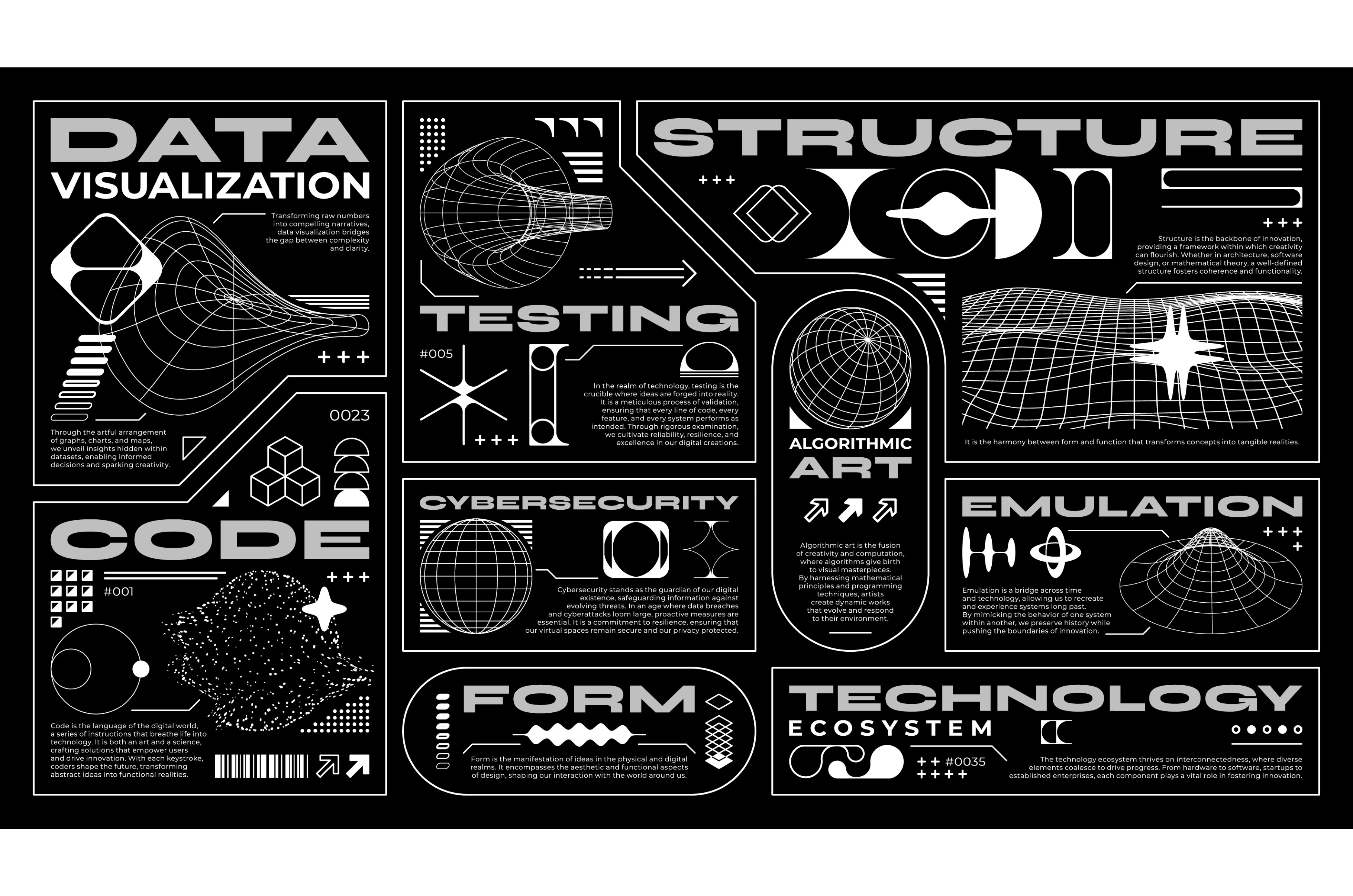 Retro futuristic cyberpunk labels, a Technology Illustration by Vector ...