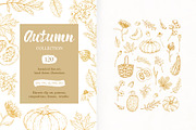 AUTUMN|Botanical line art collection, a Seasonal Illustration by Navenzeles (Thumbnail 1 of 16)