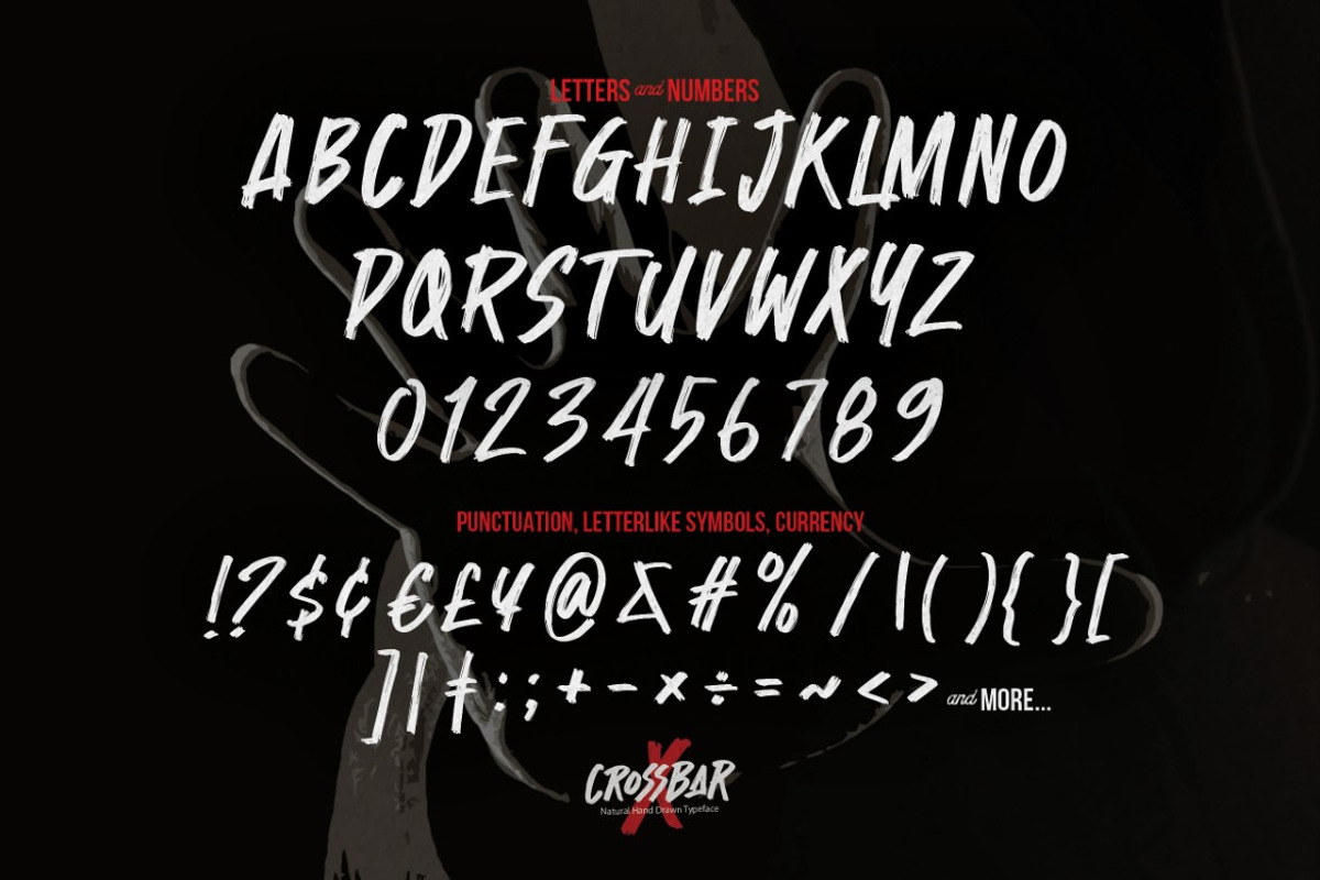 Crossbar - Natural Hand Drawn Font, a Font by Gassstype (Photo 2 of 8)