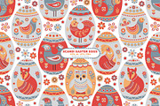 SCANDINAVIAN EASTER EGGS. Vector Set, an Animal Illustration by Irina Skaska (Thumbnail 5 of 9)