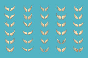 Angel Wings Vector Set, a Decorative Illustration by Gomolach (Thumbnail 2 of 3)