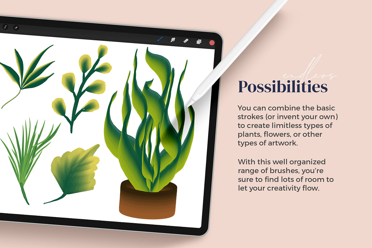 Dual Color Brushes for Procreate, a Brush Add-On by AJ Brushes