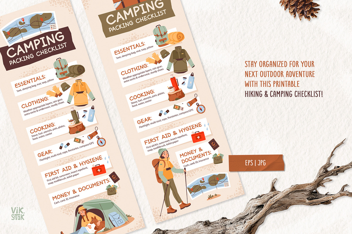 Cozy Travel & Hiking Adventure, a Sport Illustration by vik.stock (Photo 3 of 4)
