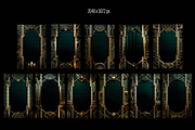 Art Deco gold frames 33 PNG, an Illustration by Illustrator Space (Thumbnail 3 of 6)