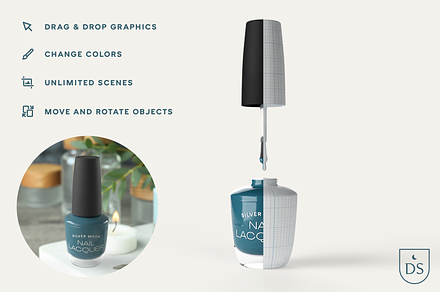 3D Nail Polish Mockup