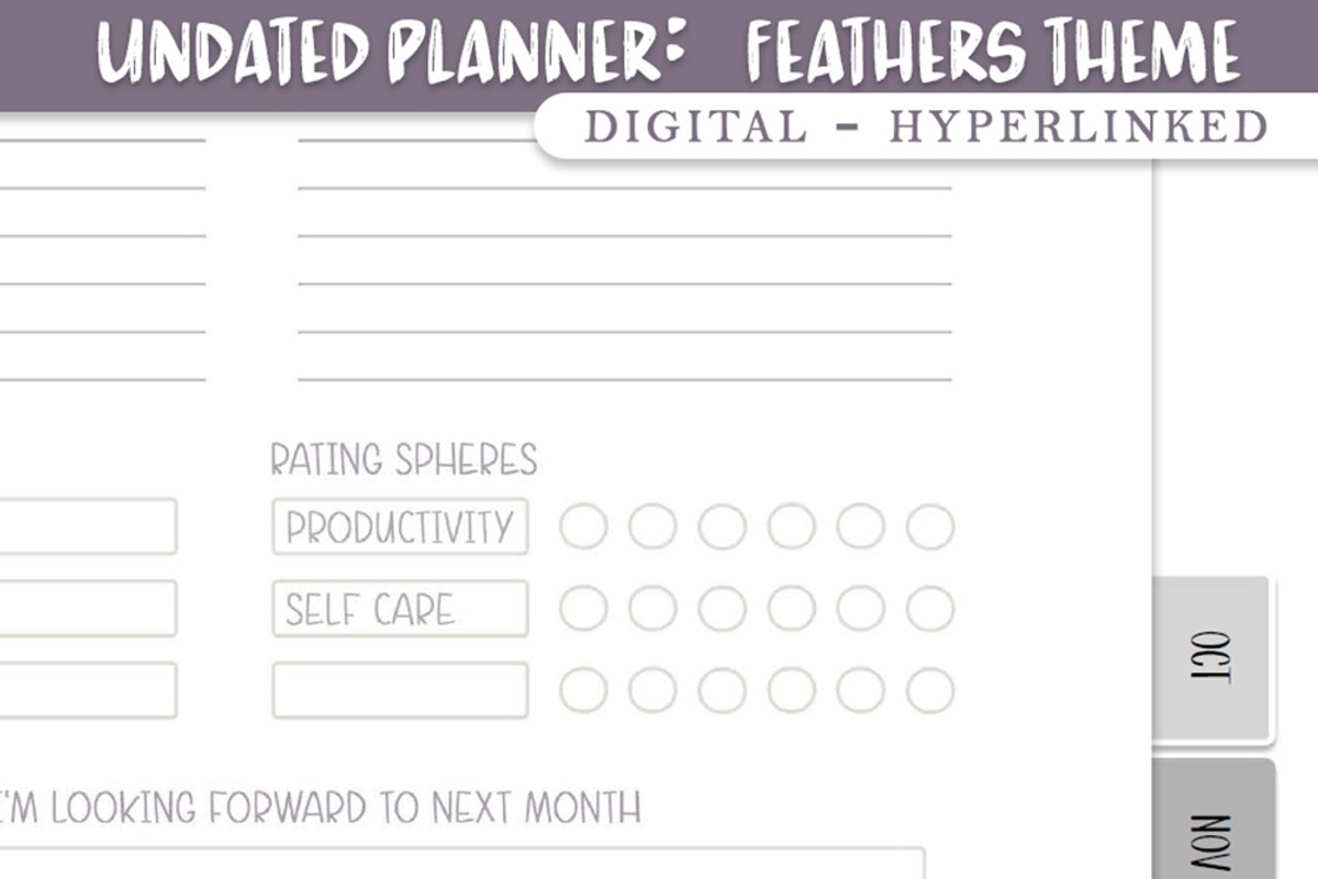 Undated Minimalistic Digital Planner, a Stationery Template by Brenda Avila Designs (Photo 3 of 4)