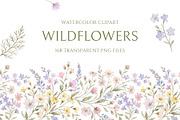 Wildflower Watercolor PNG Bundle, a Decorative Illustration by Arslan (Thumbnail 2 of 16)