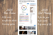 2025 Review & 2026 Planner Template, a Templates & Theme by PSD templates and Photos (Thumbnail 2 of 7)
