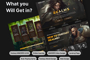 Fantasy | MMORPG Landing Page UI Kit, an UI Kit Template by hiddemaru (Thumbnail 3 of 6)