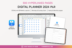 2024 Digital Planner Keynote PLR