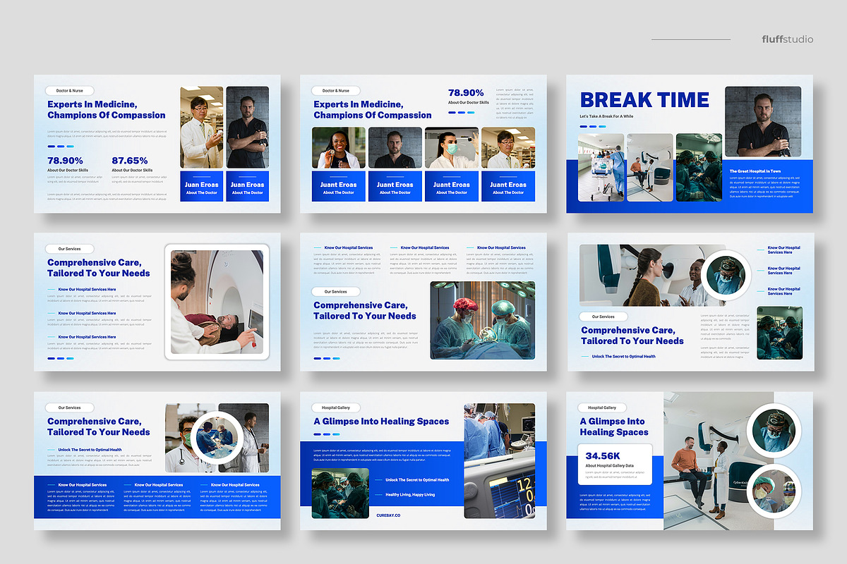 Hospital & Medical Google Slides, a Presentation Template by fluffstudio (Photo 3 of 4)