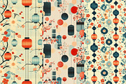 12 Midcentury Tokyo Seamless Pattern, a Pattern Graphic by Inknfolly (Thumbnail 3 of 7)