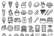 41 Outline Ice Cream Shop Icons, an Outline Icon by adenpinkstore (Thumbnail 2 of 19)