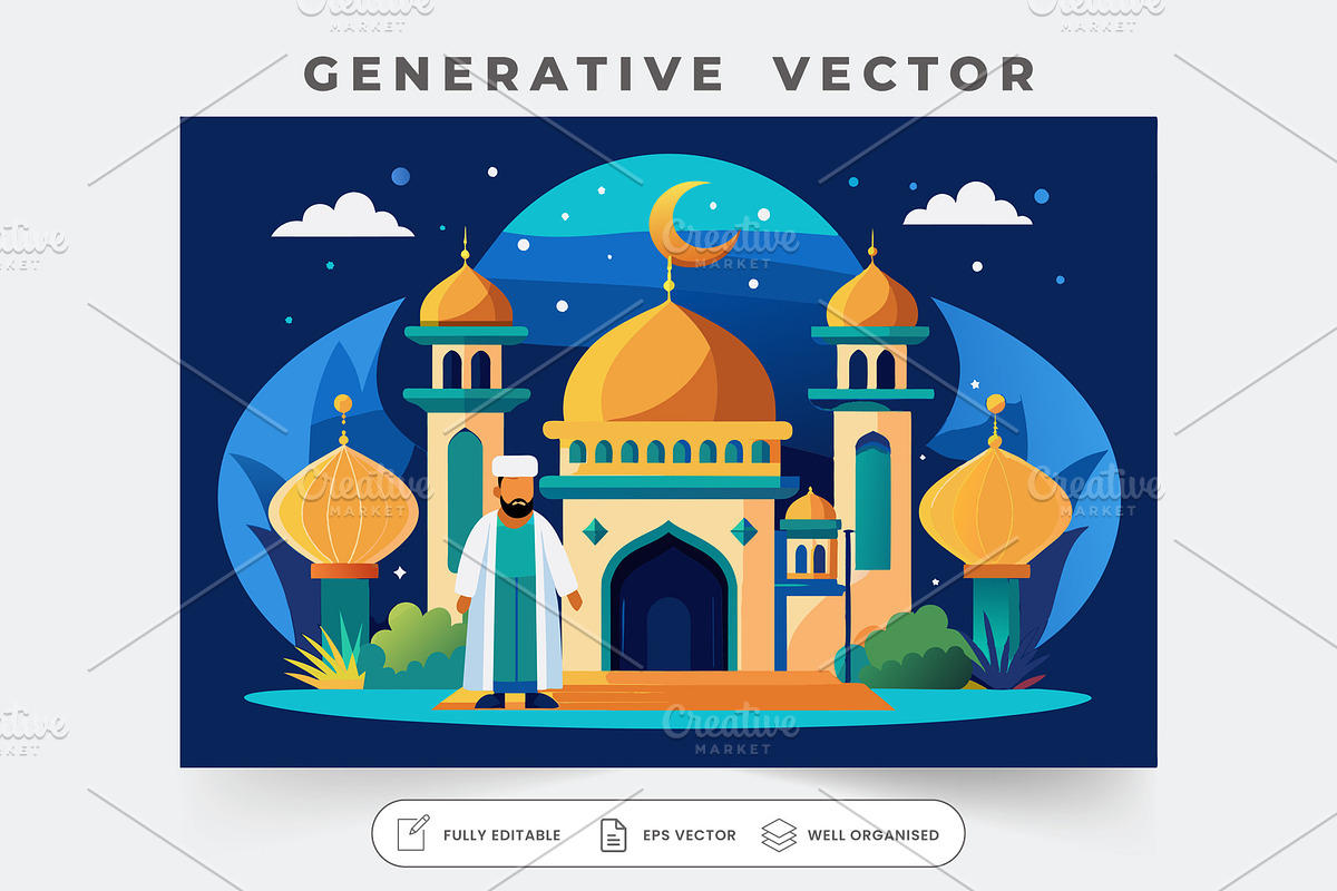 A colorful flat illustration showcas, a Graphic by SouravDesign