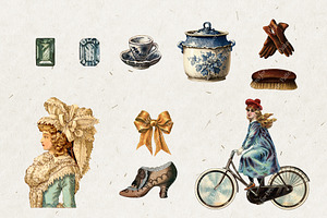 Vintage Dainty Clip Art Collection