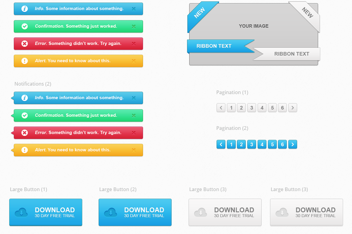 Crisp UI Kit, an UI Kit Template by Lewis Bell (Photo 3 of 4)