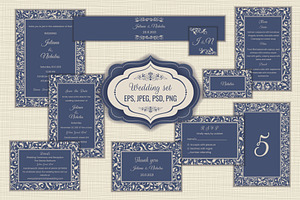 Wedding Invitation set, an Invitation Template by NataLito