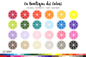 50 Rainbow Citrus Clip Art