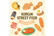 Korean Street Food Illustration, a Food Illustration by GennyOnThePaper (Thumbnail 1 of 4)