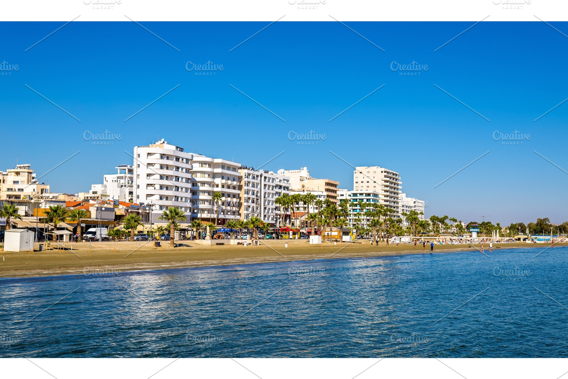 Finikoudes Beach - Larnaka City, Cyprus, an Architecture Photo by Leonid Andronov