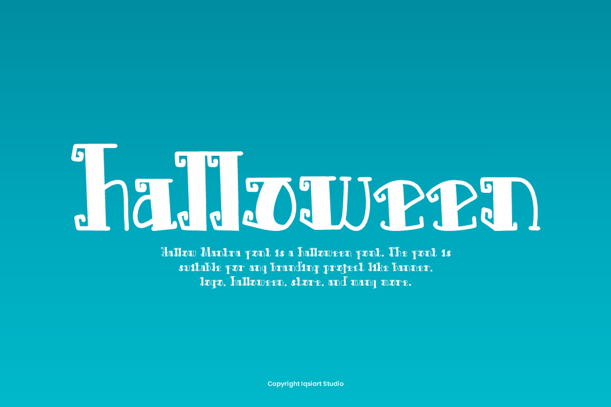 Hallow Mantra - Halloween Font, a Serif Font by Iqsiart Studio (Photo 2 of 7)