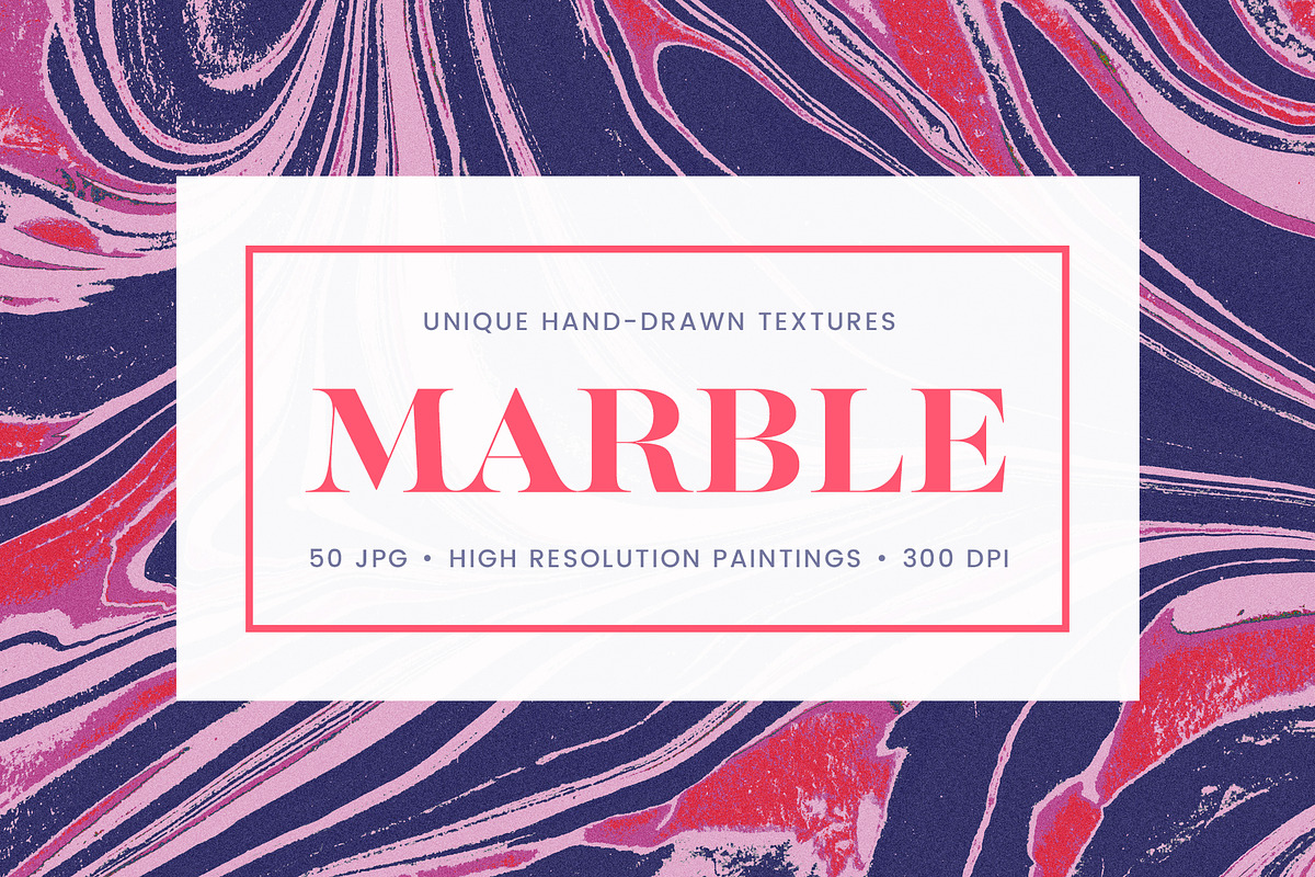 50 hand-drawn marble textures, a Texture Graphic by Uniko Studio (Photo 1 of 6)