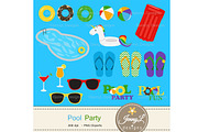 Pool Digital Paper & Clipart, a Pattern Graphic by JennyL Designs (Thumbnail 2 of 5)