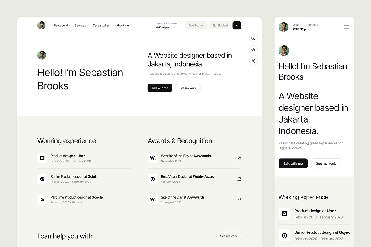 Brooks - Portfolio Website Template, a Landing Page Template by Somesquare Supply (Photo 5 of 6)