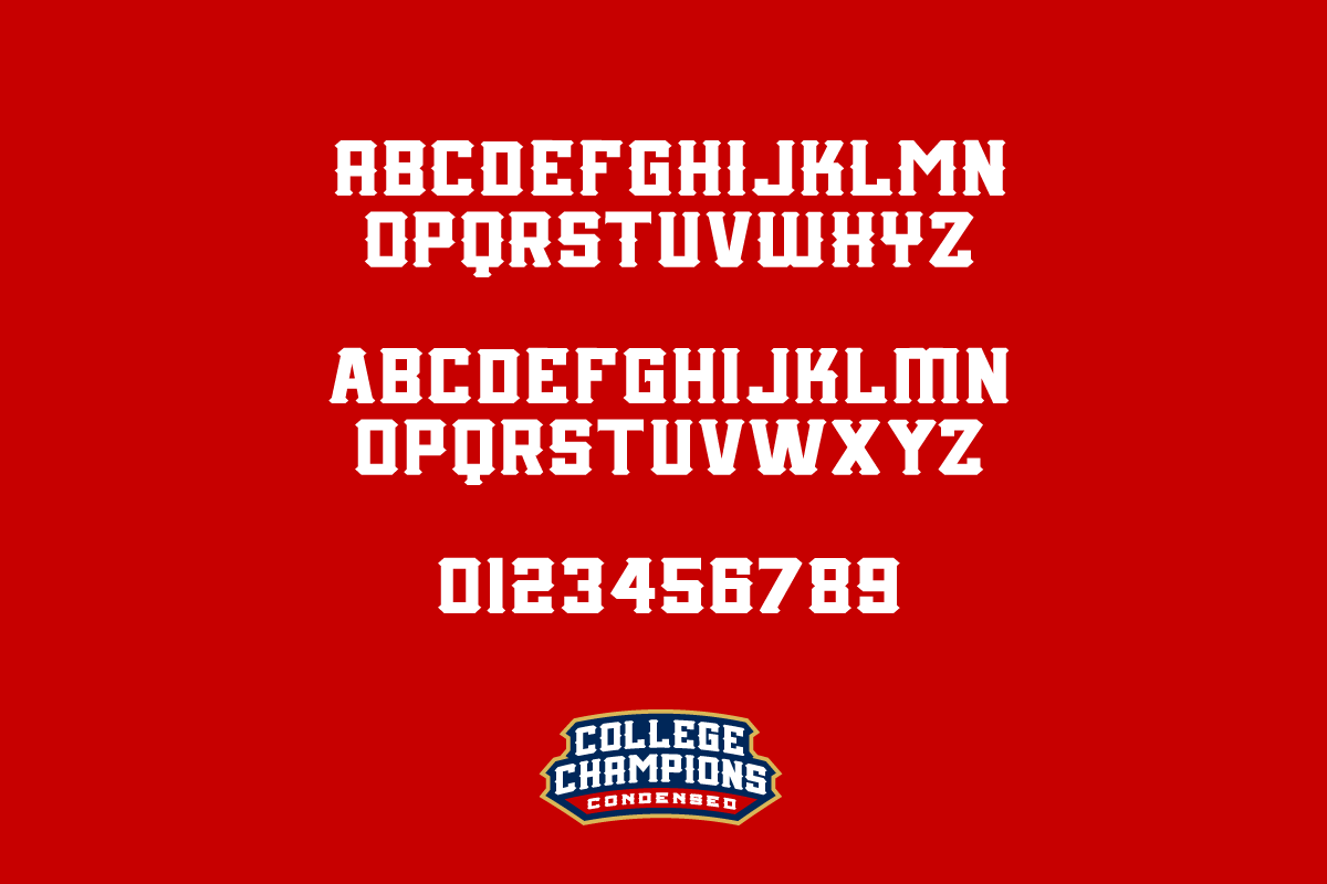 COLLEGE CHAMPIONS FONT FAMILY preview 4