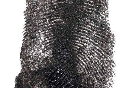 Index finger print on white isolated background, an Abstract Photo by ndanko