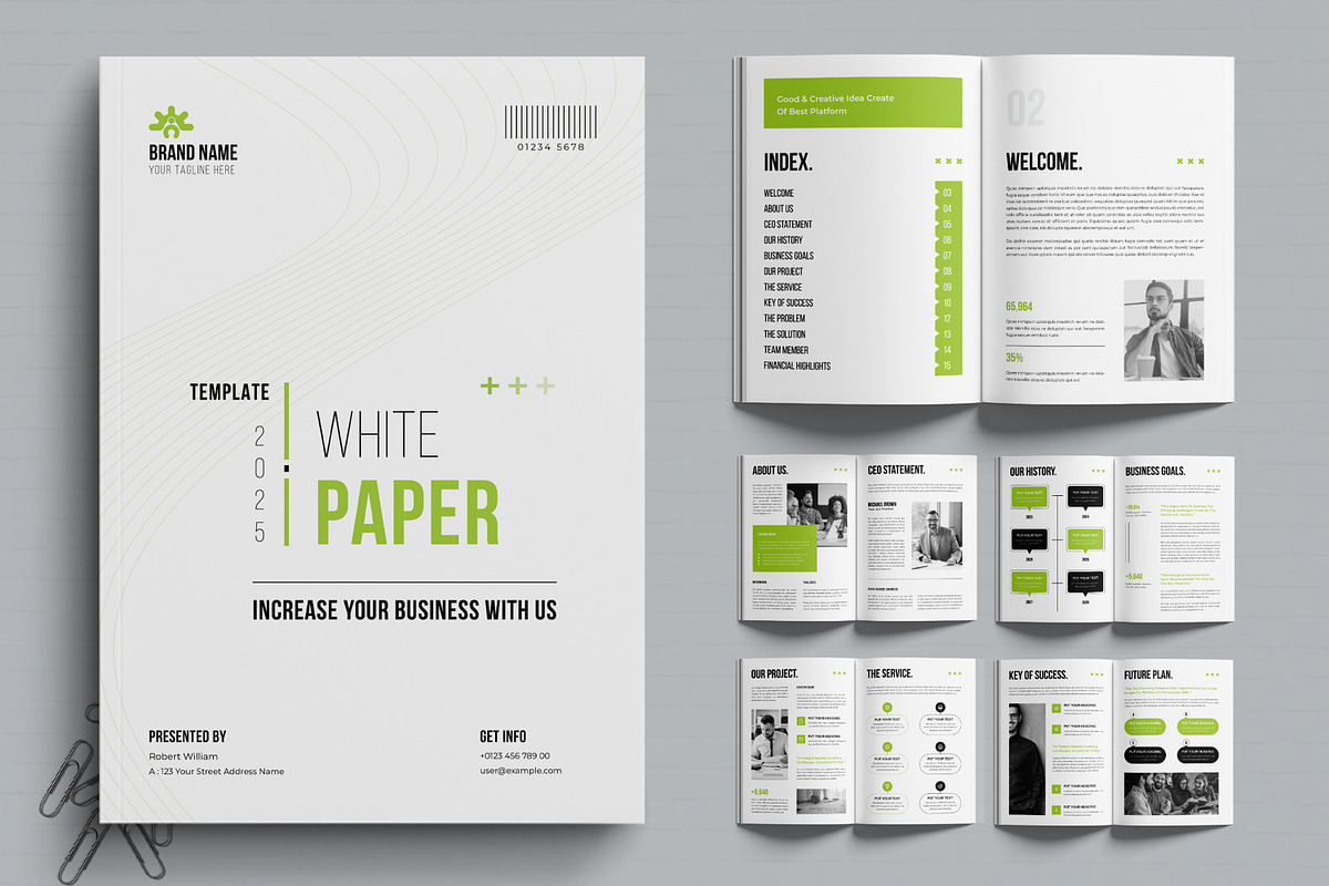 White Paper Template, a Brochure Template by MightyDesign (Photo 1 of 6)