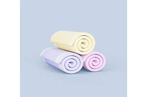 Fabric kitchen towel rolls lying in, an Object Illustration by Marozhkastudio