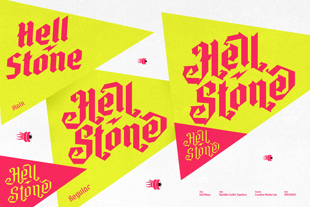 Kali Maya | Variable Gothic Typeface, a Blackletter Font by creativemedialab (Photo 5 of 12)