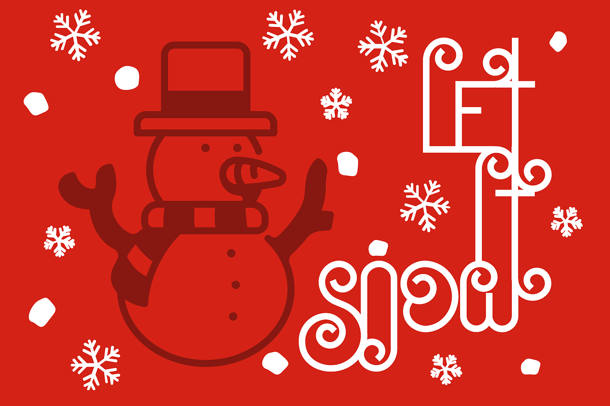 Santa's Beard Curly Christmas Font, a Font by Dancing with Ink (Photo 19 of 30)
