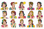 Watercolor Pop-Art Girl Clipart, an Illustration by Libby Wishes (Thumbnail 2 of 7)