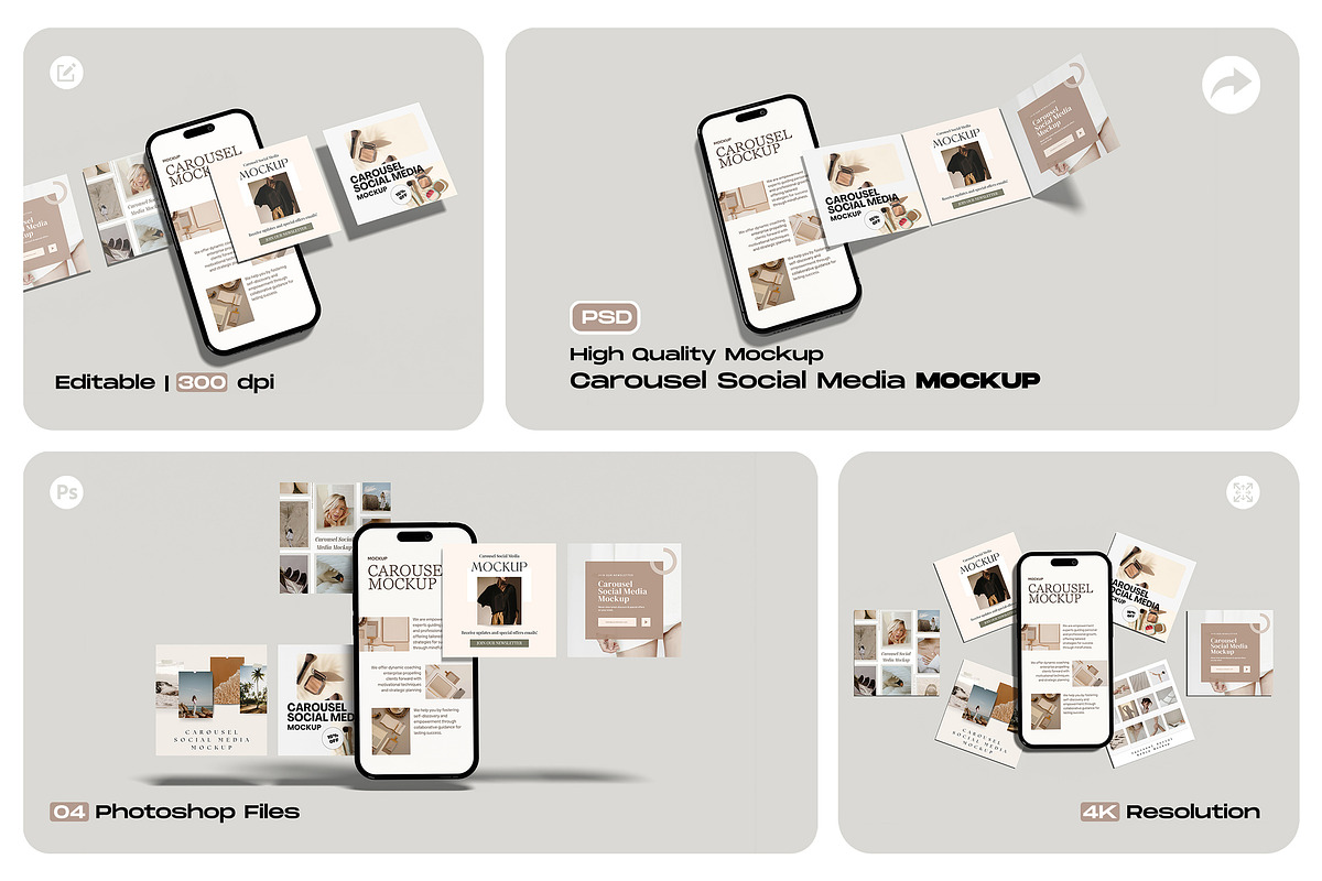 Carousel Social Media Mockup