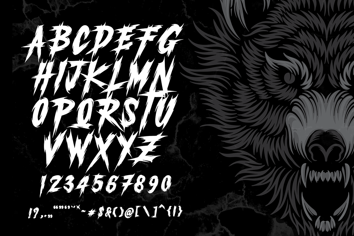 TRAXTOR Modern Metal Font, a Blackletter Font by dansdesign (Photo 4 of 7)