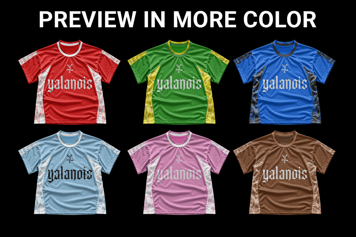 Streetwear mesh Jersey Mockup, a Shirt Mockup by yalanois (Photo 3 of 5)