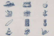 Coastal Retreat Vintage Illustration, an Illustration by elliazidi.designs (Thumbnail 2 of 7)