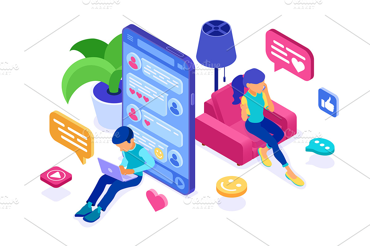 Online chat dating friendship, a Person Illustration by TAlex (Photo 4 of 16)