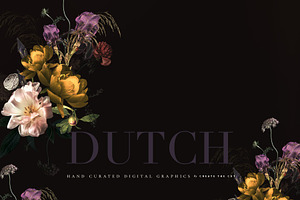 Vintage Floral Clip Art - Dutch