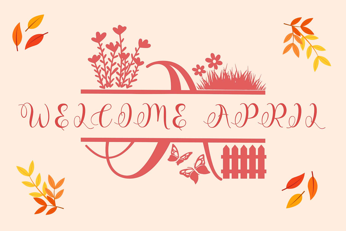 Floral Cute Monogram, a Handwritten Font by Yoga Letter (Photo 6 of 6)